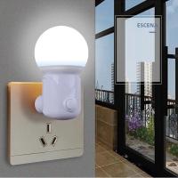 Luz Nocturna LED De Enchufe Para Dormitorio Luz De Sueño Bicolor Para Bebé Luz De Corredor Y Balcón Ahorradora De Energía - details 2