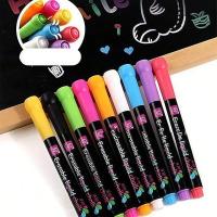 Marcadores De Tinta Líquida Borrables Para Tableros LED Vidrio Arte Y Manualidades Marcadores Fluorescentes Basados En Agua - details 0