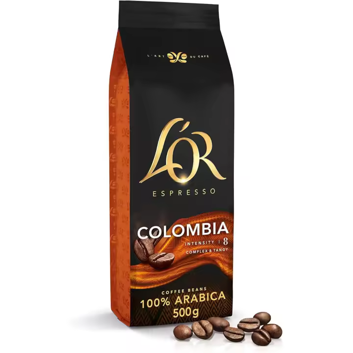 L'OR 2x500g Espresso Colombia Café en Grano Natural 100% Arábica-L'OR 2x450 gr Espresso Café Grano Passione Rossa Maranello Espresso-L'OR 2*500g Espresso Brazil Café en Grano Natural 100% Arábic-a - 1