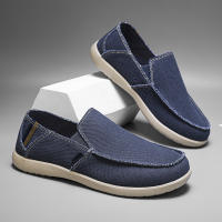 Zapatos De Lona Grandes Para Hombres Zapatillas Casuales Transpirables Con Cordones De Goma Bajo Tacón Para Adultos - details 2