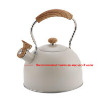 Hervidor de agua con silbato europeo de 2,5l, tetera de acero inoxidable, hervidor de agua, olla de silbato de cocina, fondo plano, duradero, utensilios de cocina - details 7