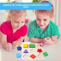 Juego Educativo De Madera Con Formas Geométricas Para Niños Montessori Puzzle De Matemáticas Juguetes Para Bebés Y Niños De Preescolar - details 4