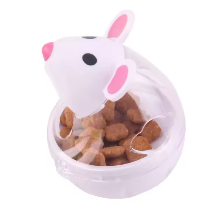 Juguete Interactivo Para Gatos Alimentador De Alimentos Con Bola De Rata Dispensador De Comidas Plástico Divertido Para Gatos Tamaño Pequeño - 1
