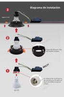 Spotlight LED MR16 Anti-fulgor Instalación En Foso Material De Aluminio Blanco GU10 Integrado Luz LED Eficiente Para Dormitorio - details 11