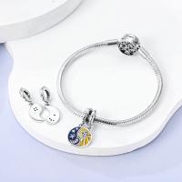 Encantos Originales De Plata 925 Para DIY Pulsera Y Collar Joyería Para Mujer Con Deseño De Sol Y Luna Joyas Delicadas - details 7