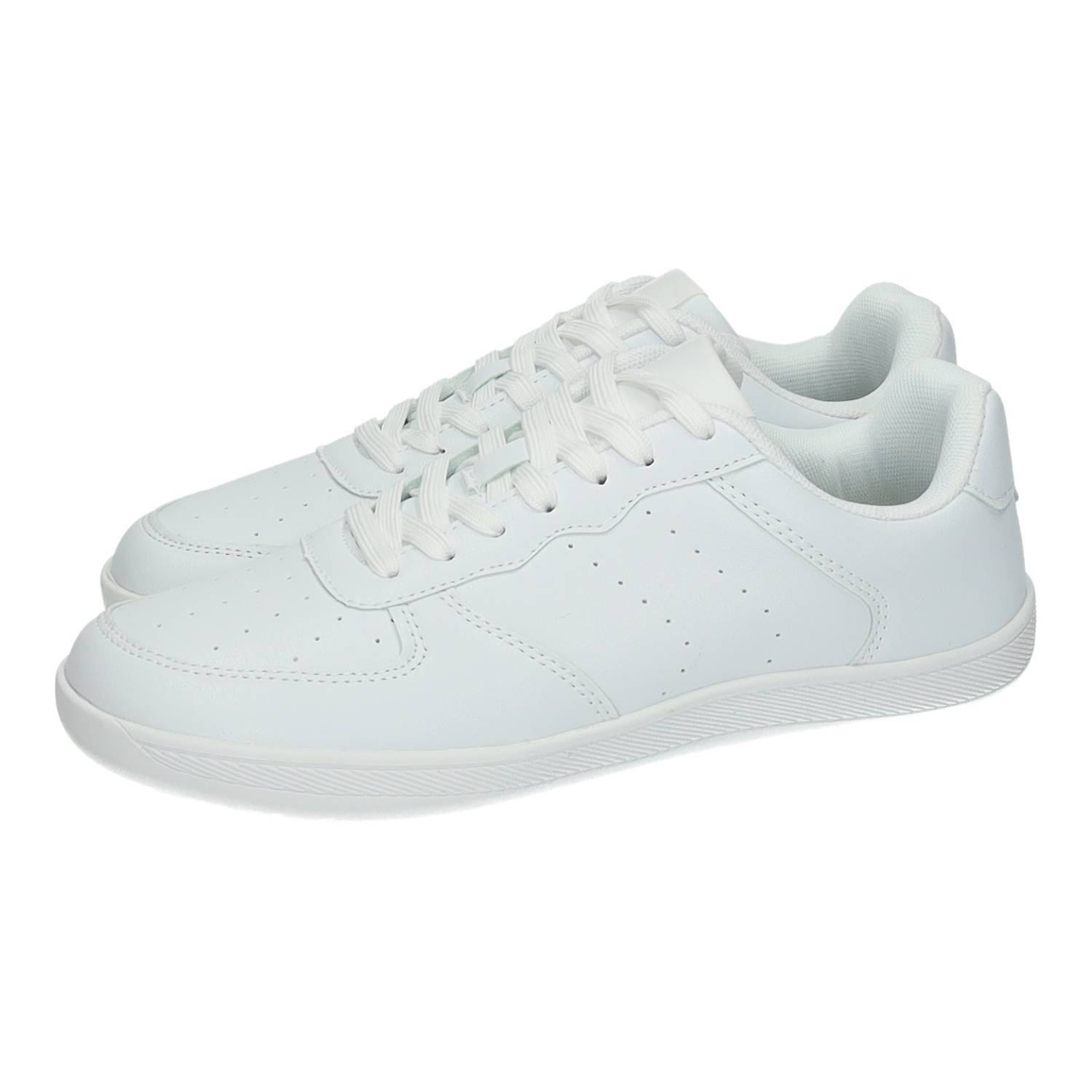 Deportivos marca DEMAX para mujer en color blanco. Deportivas barefoot 7-1225A. blancas para mujer con plantilla cómoda y diseño casual versátil ,DEMAX