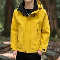Chaqueta De Camping Y Senderismo Para Hombres Impermeable Con Capucha Cierre De Cremallera Ligera Para Primavera Y Otoño Ropa De Trekking - details 4