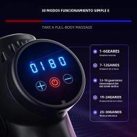 Masajeador Eléctrico De 30 Niveles Para Músculo Fascia Alivio Del Estrés Corporal Y Cuello Para Hombres Y Mujeres Equipo De Fitness Con Reducción De Ruido - details 1
