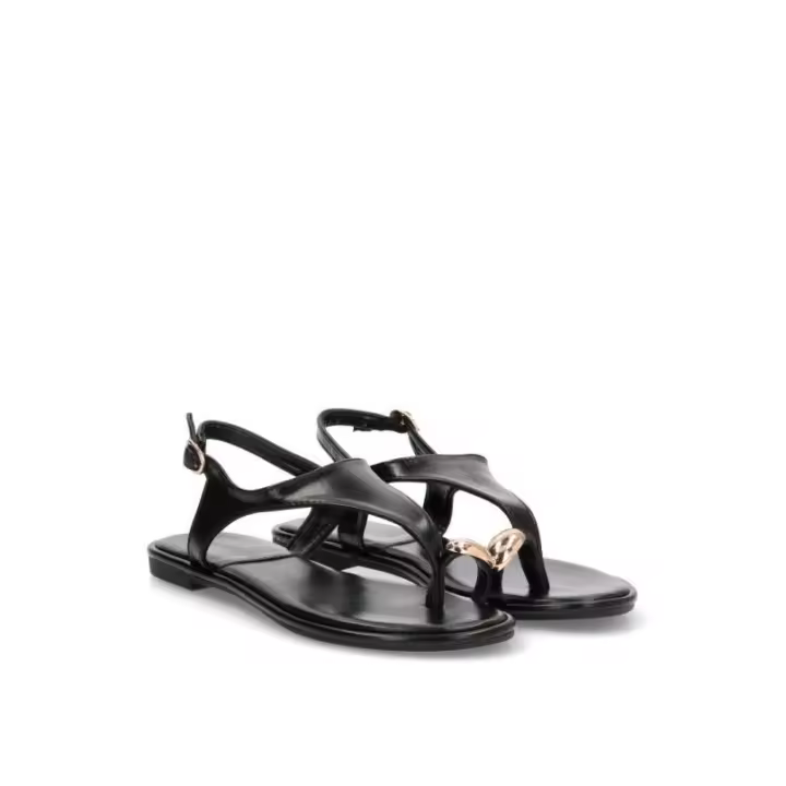 Sandalia Luna Collection - Mujer - Suela Plana - Modelo Bp-5277 - Color Negro - 1