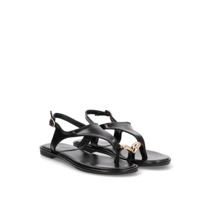Sandalia Luna Collection - Mujer - Suela Plana - Modelo Bp-5277 - Color Negro - 1