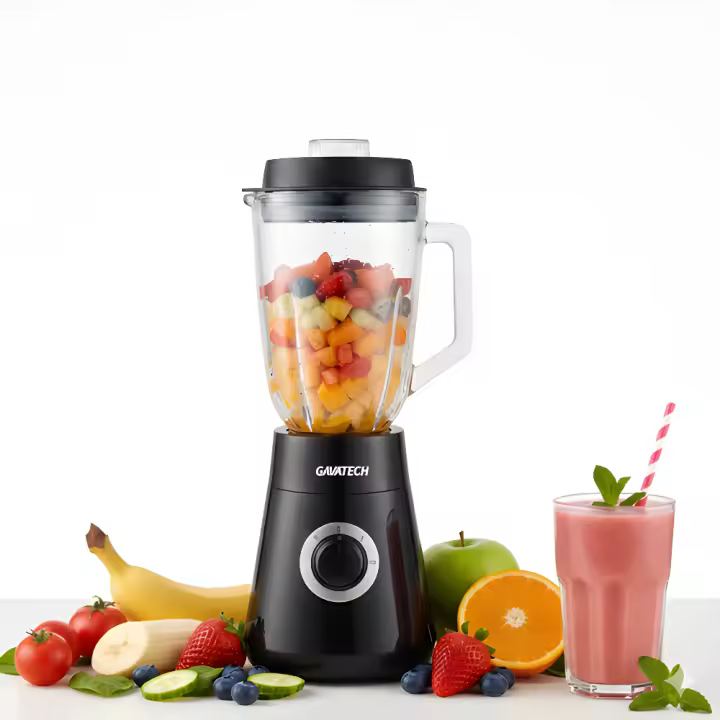 Batidora de Vaso Gavatech 1000W, Jarra de Cristal Termorresistente, 4 Cuchillas de Acero Inoxidable y Control de Velocidad - 1