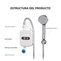 Juego De Cabezal De Ducha Térmico Sin Tanque Ajustable Para Baño Impermeable Máquina De Calentamiento Instantáneo Para El Hogar - details 10