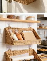 Cesta De Almacenamiento Plegable Imitación Rotura Montada En La Pared Organizador De Estante Inclinado Para Cocina Sala De Estar Baño Dormitorio Balcon - details 6