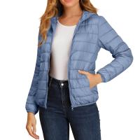 Chaqueta De Invierno Para Mujer Ligeramente Acolchada Con Capucha Cierre De Cremallera Impermeable Y Térmica Con Bolsillos Estilo Casual - details 8