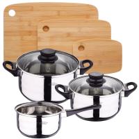 San Ignacio - Pack Batería de Cocina 5 Piezas + Set de 3 Tablas de Corte en Bambú - details 0