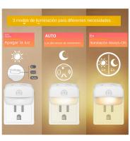 Lámpara Nocturna LED Con Sensor De Movimiento Para Cocina Dormitorio Pasillo Y Escaleras US EU Plug 3 Colores Temperatura - details 6