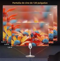 Proyector Inteligente Native 1080P Touyinger Con Android 13 WiFi Bluetooth Para Teatro En Casa Resolución Optica 1280x720dpi Luz LED 12000 Lumens - details 3