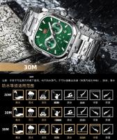Reloj De Pulsera De Cuarzo MINI FOCUS Para Hombre Con Caja Cuadrada Y Correa De Acero Luminoso Función Multiusos Resistente Al Agua Y Al Shock - details 17
