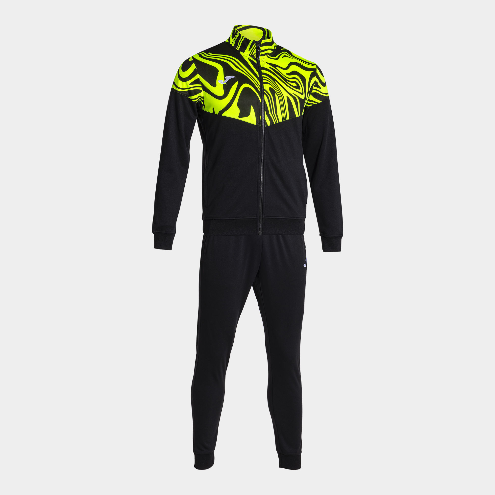 Chándal Hombre Joma Lion II 103771 Negro Amarillo Flúor 121 Confortable