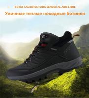 Botas De Invierno Para Hombre Calzado De Cuero De Alta Calidad Botines De Nieve Para Exteriores Y Senderismo Talla 39-46 - details 6