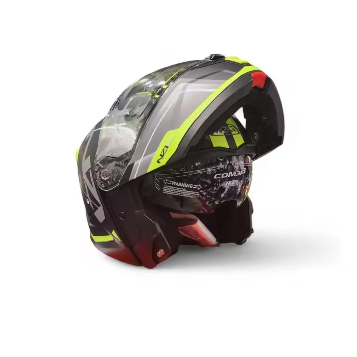 Casco Modular NZi Combi 3 DUO Orbe Negro Antracita Amarillo - 1