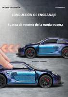 Modelo De Coche De Metal 1:32 GT3RS Juguete Deportivo Con Puertas Abiertas Y Función Retroceso Luz Y Sonido Vehículos De Carreras Regalos Para Niños - details 4