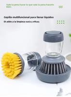 1pc Escobilla De Limpieza Para Cocina Portátil Con Dispensador De Detergente Fácil De Usar Escobilla De Lavado Para Limpieza De La Cocina - details 7