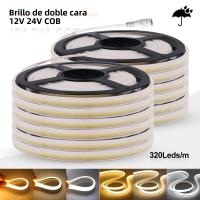 Tira De Luz LED COB Doble Lado Impermeable Flexible 12V 24V 320LEDs Alta Densidad Iluminación Lineal 0.5-20M Para Decoración De Interiores - details 7