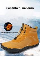Botas De Invierno Para Hombre Botines De Piel Sintética Con Plush Calentito Suela De Goma Para Senderismo Al Aire Libre Talla 36-46 Pareja - details 1