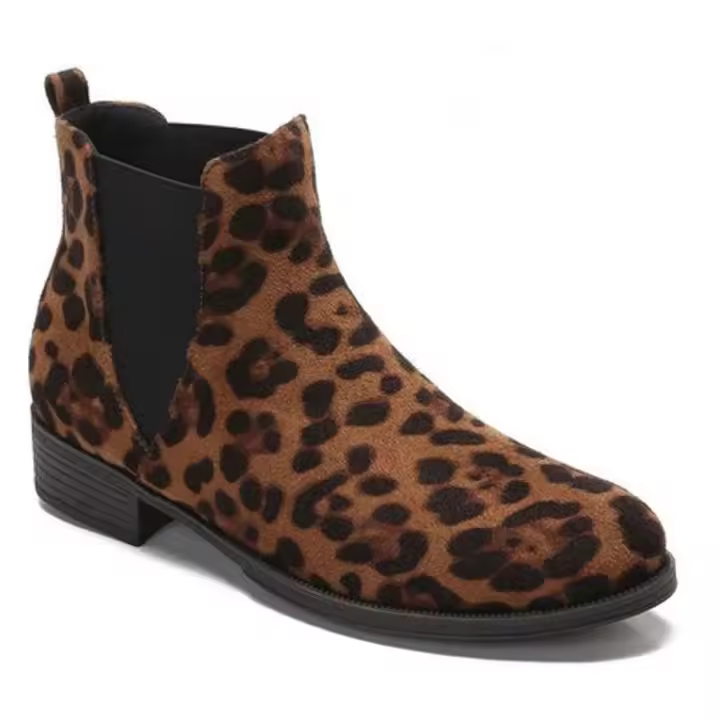 Mandarina Botines Mujer Leopardo Planos Última Tendencia - Envío Rápido - 1