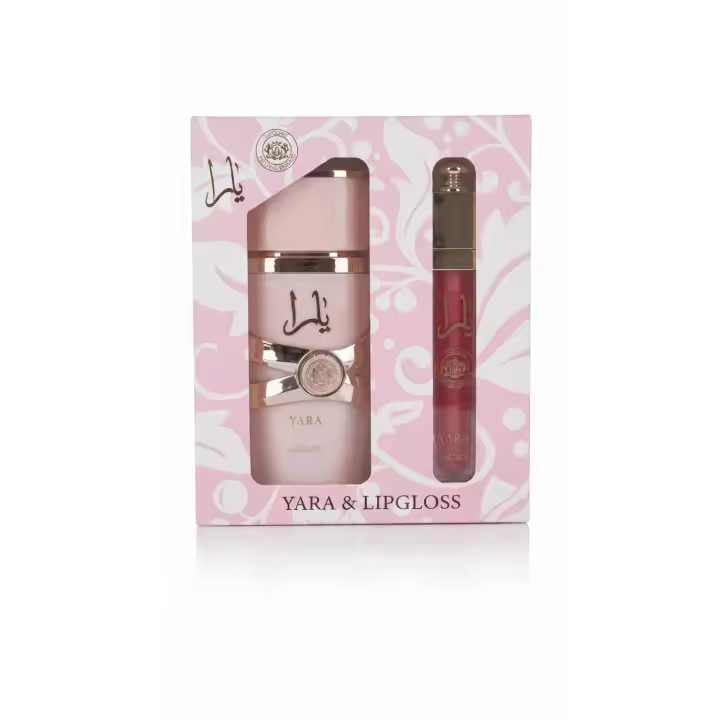 Estuche Lattafa Yara Perfume EdP + Brillo de Labios | Set de Regalo Fragancia Árabe Mujer - 1