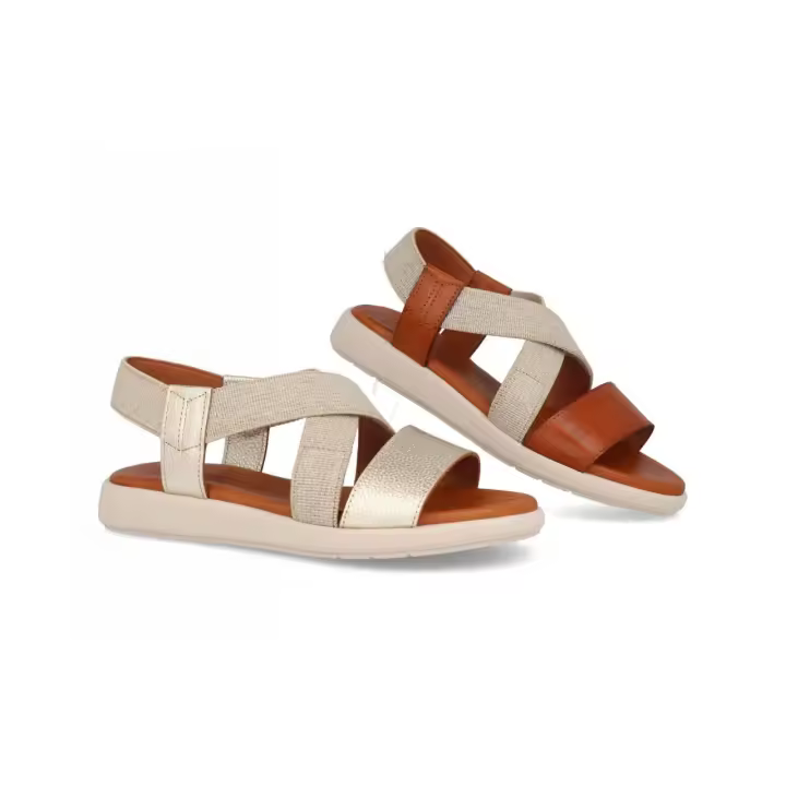 4691 - DIGO DIGO SANDALIAS DE CUÑA COLORES : CUERO , ORO TALLAS : 35 AL 41 CORTE EXTERIOR : PIEL FORRO INTERIOR : PIEL / SINTÉTICO PLANTILLA : PIEL / GEL ALTURA TACÓN / CUÑA : 2,5 CM. PISO : SINTÉTICO - 1