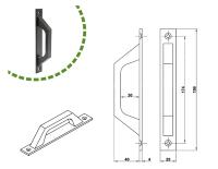 CA Tirador funcional y CómodeITO Tirador de Aluminio Negro para Puertas correderas-200x24.5x42.5mm - details 1
