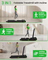 Akluer 480L-B Cinta de Andar Plegable con Inclinación Ajustable y Manillar, Cinta de Correr con Motor Silencioso de 2.5HP, 0.6-12km/h, Pantalla LED, Mando a Distancia, Capacidad 150kg, Banda Antideslizante y Amortiguación para Casa u Oficina - details 5
