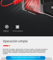 Cargador De Batería Automático Inteligente 12v/24v Para Coche Con Reparación De Pulso Para Agm Gel Wet Lead Acid Carga 7-segundo - details 22