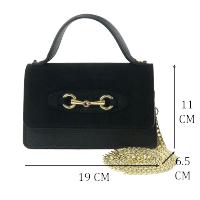 énvo - Bolso de Mano Pequeño de Piel con Cadena Dorada - details 1