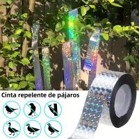 Cinta Repelente Reflectiva Para Pájaros Pigeon Repeller Control De Plagas De Jardín Y Huerto Material Duradero - details 0