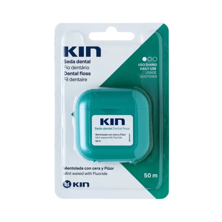 KIN SEDA DENTAL MENTOLADA CON CERA Y FLÚOR 50 METROS - 1