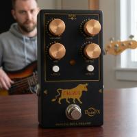 Pedal De Preamplificador De Baixo Eléctrico Fanmuzk Analógico Con 3 Bandas De EQ Activas Y Switches Ultra-Hi / Ultra-Lo True Bypass - details 3