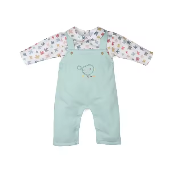 Conjunto de 2 piezas para bebé niño peto largo pajarito-29752-Tony Bambino - 1