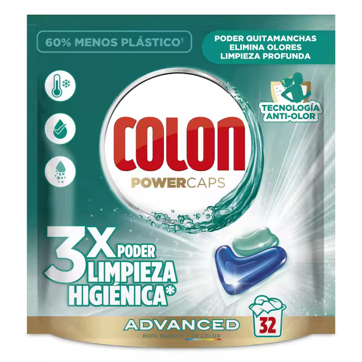 Colon Higiene Advanced Detergente para la ropa - 32 cápsulas - 1