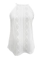 Chaleco De Verano Para Mujer Nuevo Jacquard Hueco Suéter Tejido Sin Mangas Moda Transpirable Casual Top Para Mujer - details 6