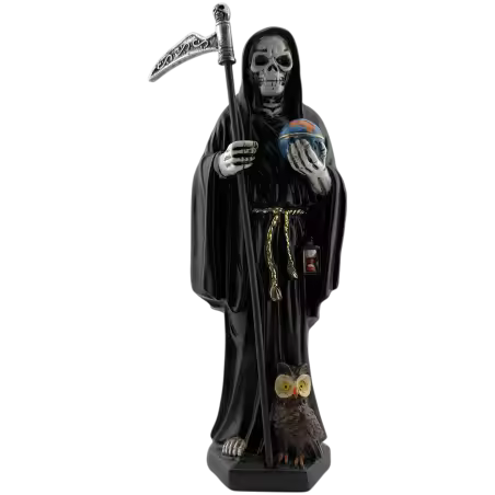 Figura Resina Santa Muerte 20cm Negra - 1