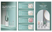 Limpiador de dientes, irrigador dental, irrigador recargable, irrigador bucal conveniente, con 5 boquillas, ajuste de niveles múltiples, resistencia al agua IPX7 diaria, batería de larga duración, adecuado para el hogar y los viajes - details 1
