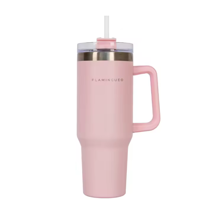 Flamingueo Vaso Termico - Taza Termo Acero Inoxidable Termo Cafe Para Llevar Bebidas Frías 24h y Calientes 10h Botella Termica 1,18 Litros - 1
