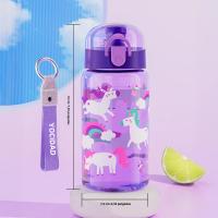 Botella De Agua Reutilizable De 18.6 Oz Con Dibujos Animados Y Correa Para Niños Bolsa De Viaje Resistente Al Desbordamiento Para Exteriores Y Escuela - details 1