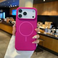 Funda De Teléfono De Silicona Líquida De Lujo Magnética Para Carga Inalámbrica Compatible Con iPhone 17 Air 17 pro Max Bumper Color Sólido - details 9