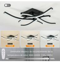 Lámpara De Techo Moderna 28W LED Para Sala De Estar Comedor Dormitorio Y Balcones Diseño Curvado Luz De Panel Para El Hogar - details 2