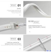 Tira De Luces LED Neón Impermeable Con Sensor De Escaneo De Mano Y Interruptor Táctil Para Iluminación De Armarios Cocina Y Dormitorio - details 5