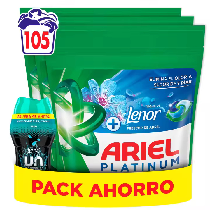 ARIEL Pods Frescor de Abril 105 o 120 Lavados + Perlas 150 gr - 1